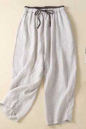 Mori tie cropped harem pants