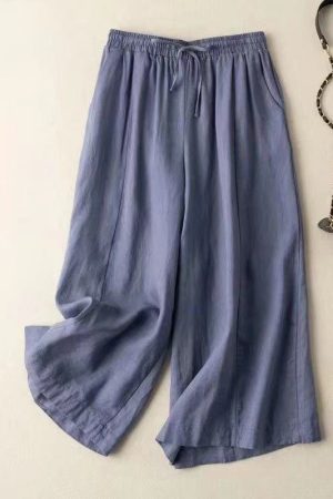 Summer thin all-match wide-leg casual pants