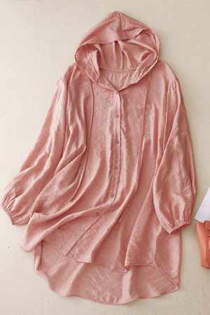 Hooded Long Sleeve Sun Protection Casual Thin Top