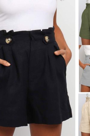 Solid Ruffled Loose Straight-Leg Pants