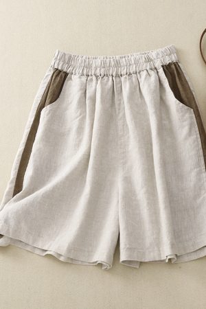 Summer thin slit casual shorts