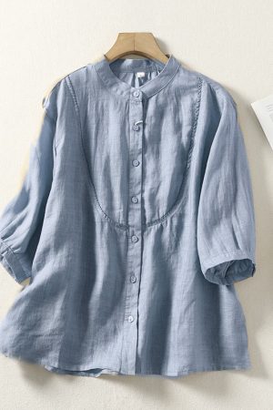 Fashion embroidery loose all-match top