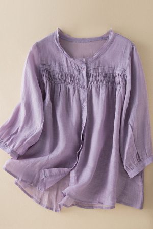 Women's Gentle Simple Cotton Shirt
