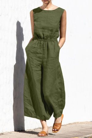 Sleeveless Fashion Casual Temperament Jumpsuit