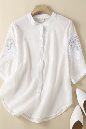 Women's Exquisite Embroidered Cotton Shirt