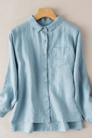 Thin all-match retro shirt