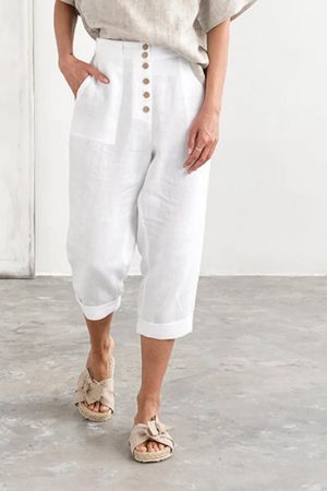 Casual cotton and linen loose casual pants