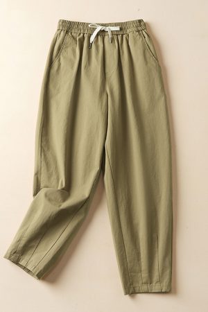 Chic Solid Color Harem Trousers