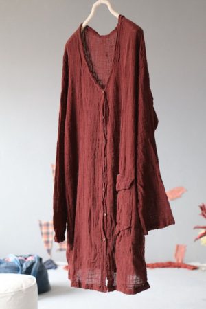 Summer Thin Loose Cotton Linen Sunscreen Cardigan