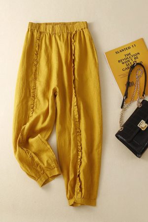 Retro High Loose High Waist Lace Harem Pants