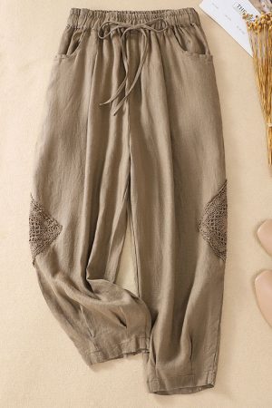 Retro Exquisite Embroidery Harem Trousers