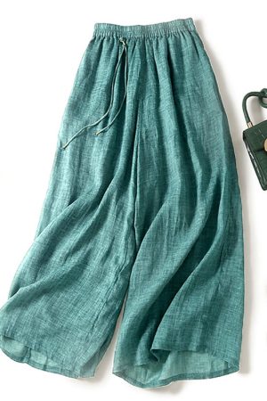 Thin and elegant loose wide-leg casual cropped pants
