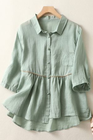 Cotton and Linen Vintage Loose Top